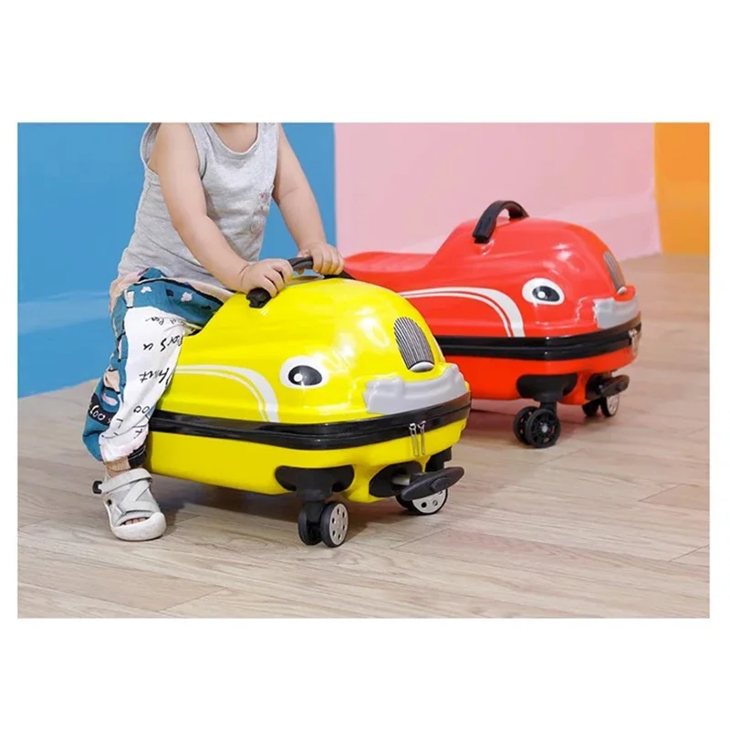 3D Cartoon Car Suitcases on Wheels Boy Rolling Luggage Carry on-Suitcase for Kids Trolley Case Girl