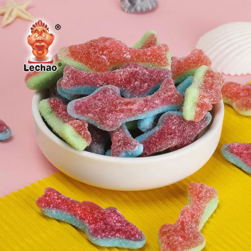 Bulk Bag Pack Gummi Bonbons Two Colors Sugar Coated Sweet Strawberry Heart Shaped Gummy Candy