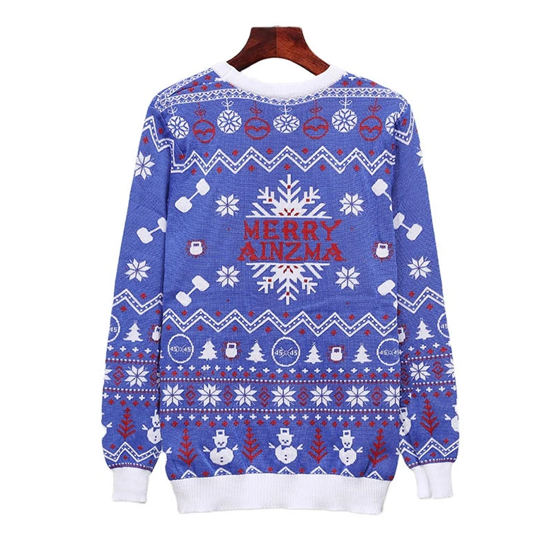 Custom OEM & ODM Christmas Sweater Jacquard Clothes Long Sleeve Knitwear Winter Knitted Unisex Ugly