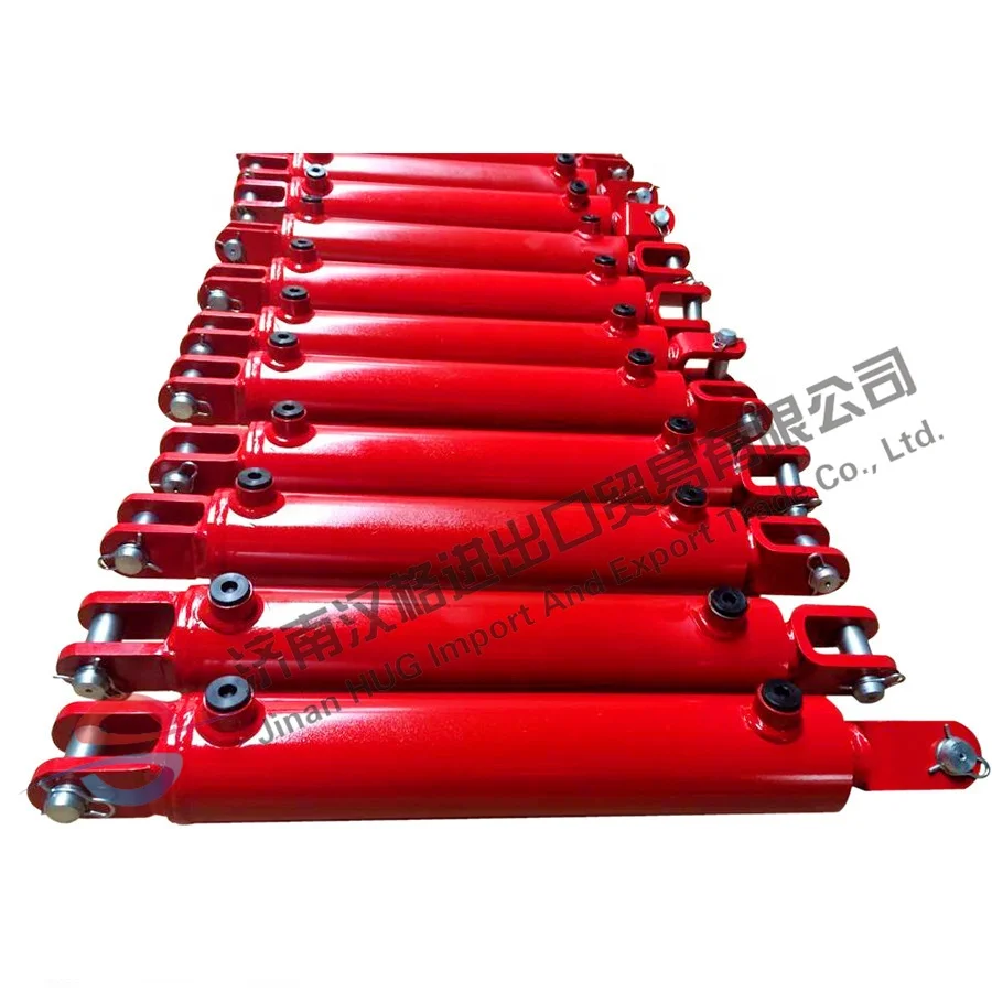 Red Custom Bore Rod Hydraulic Cylinder For Construction Industry