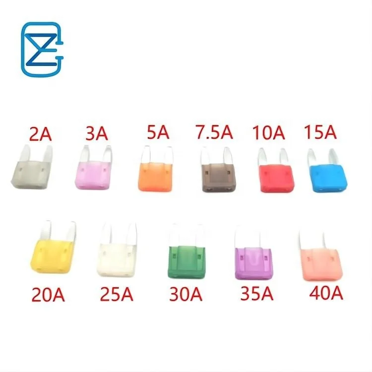 Quality Car Fuse Mini Car Fuse Nylon Material 1A 2A 3A 5A 7.5A 10A 15A 20A 25A 30A 35A 40A, heat resistant Aoto Fuse