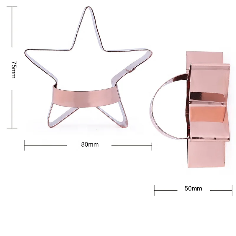 Copper Star Cake Mold Cookie Cutter With Handle