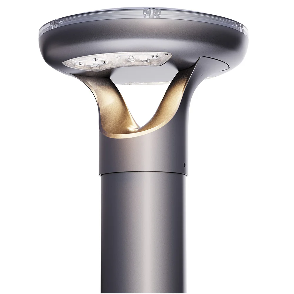 IK10 Rated Solar Bollard Light with Dual Direction LED Lighting Aluminum Body for High-End Residential Areas & Parks IP66 Rated