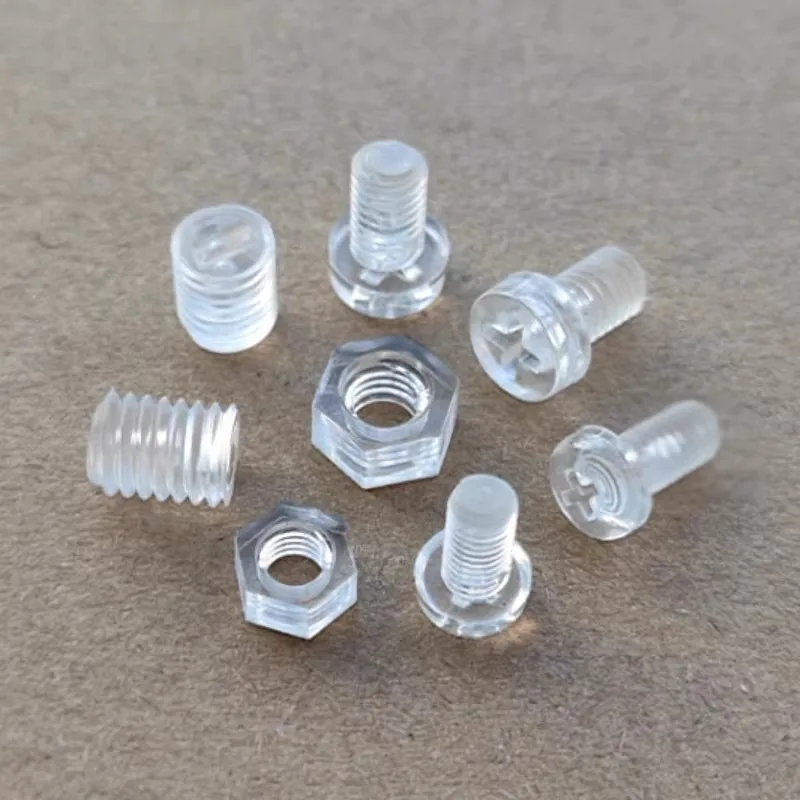 Clear transparent M6 M8 PC plastic butterfly wing nut