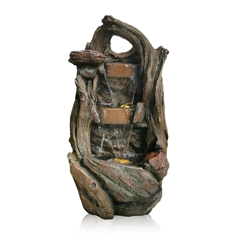 
Customized antique 3 tiers polyresin outdoor decoration garden fountain 