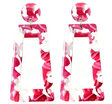 Acetic Acid Sheet Earrings and the Long Selling Trapezoid Fashion Simple High-grade Sense of Temperament Earring