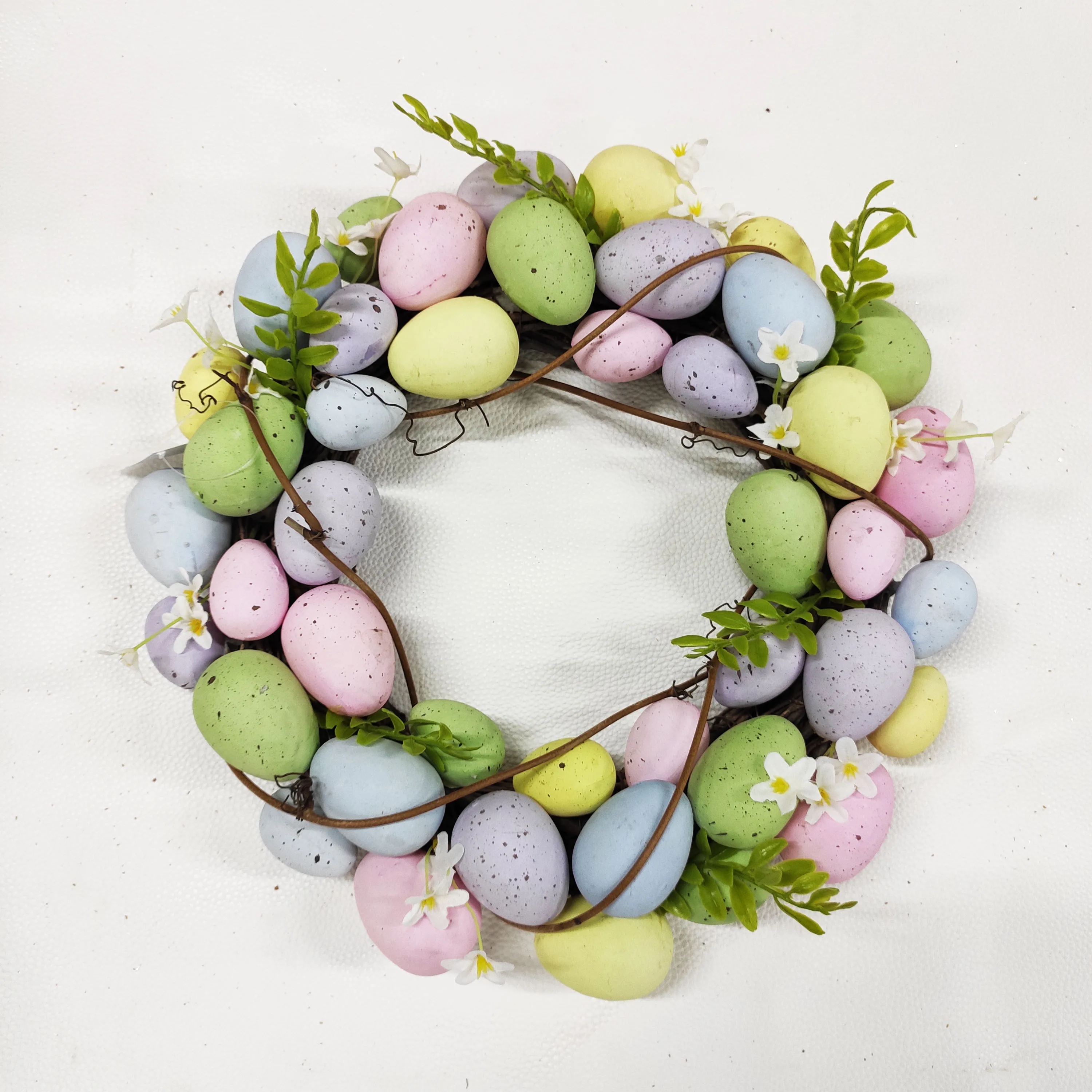 2020 hot easter colorful egg wreath for holiday decoration