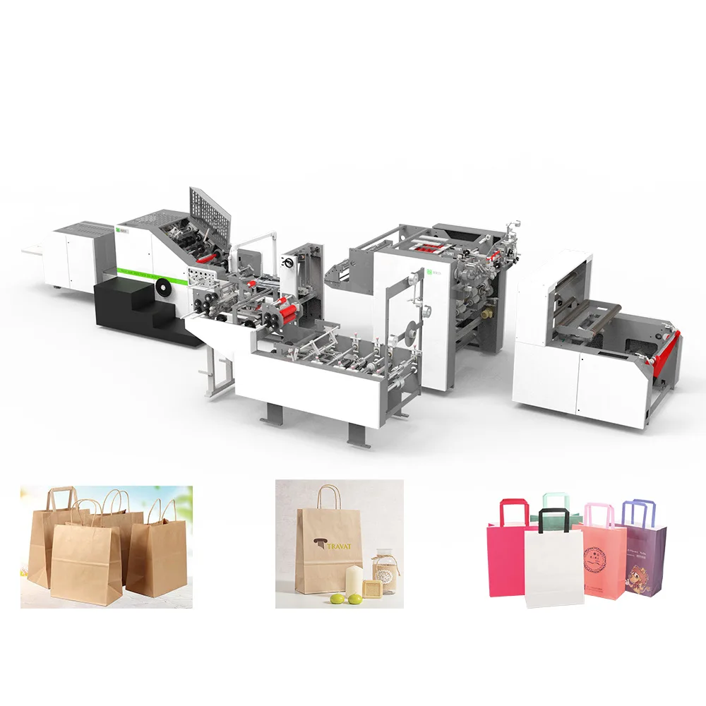 RKFD-450T Automatic Food khaki brown paper bag making machine produce bag paper