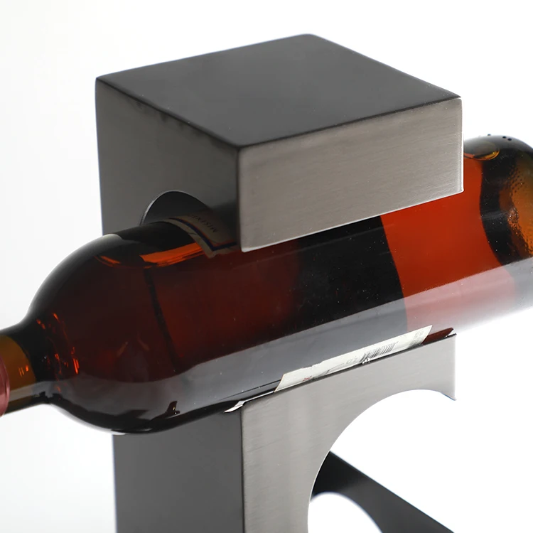 custom wholesale picnic table decorative silver stainless steel stand storage wine racks bottle holder