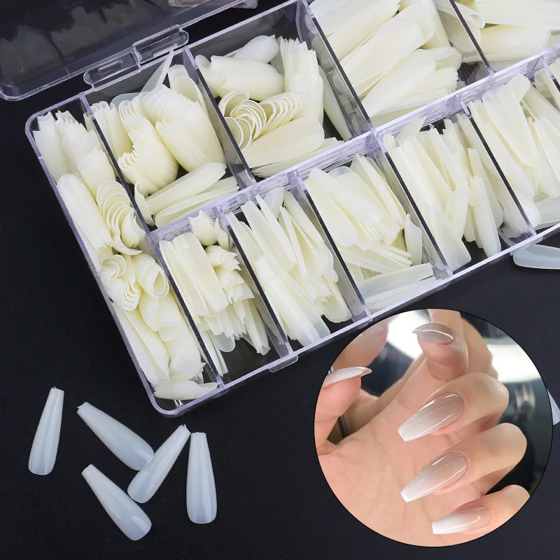 Nail Tips Non C Curve 500 Piece Acrylic Suit Box Tips Nail Other Nail Art