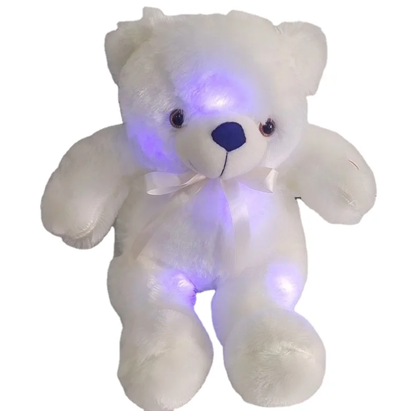 2023 Customized LED Fashion Soft Stuffed Flash Light up Teddy Bear Plush Toy 13 Inch Cute Glowing Luminous Teddy Bear