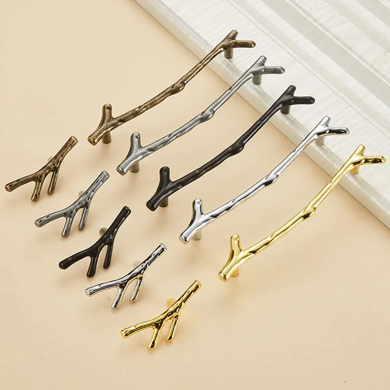 Modern Tree Branch Furniture Handle size 96mm 128mm hardware popular high quality door handles kitchen cabinet handle
