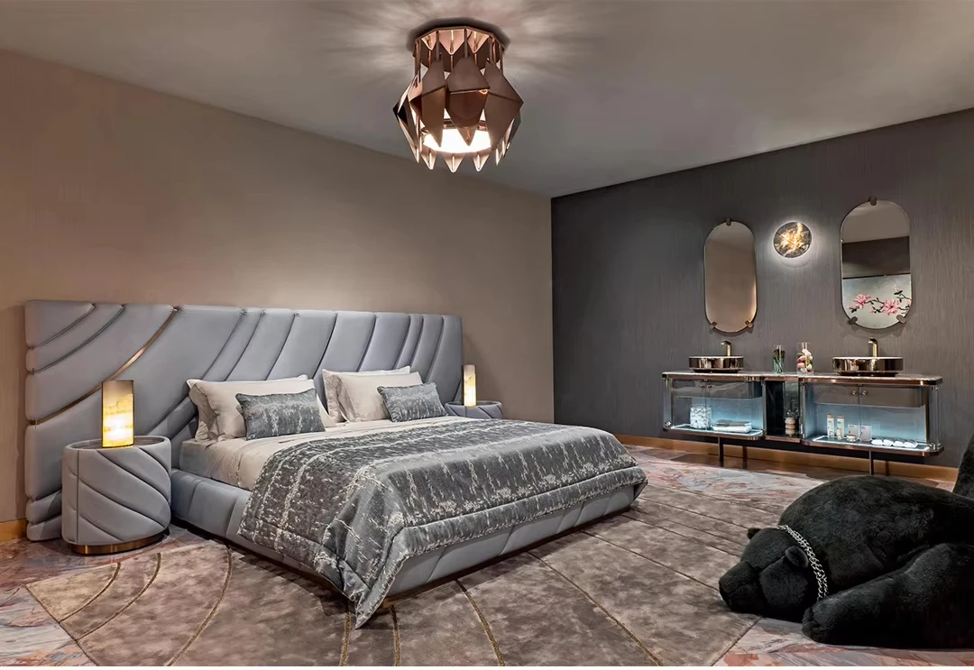 Furnistyle Deux Personne King Queen Size Lit De Luxe Italian Design Bed King Size Luxury Bedroom Sets Furniture Beds For Hotel