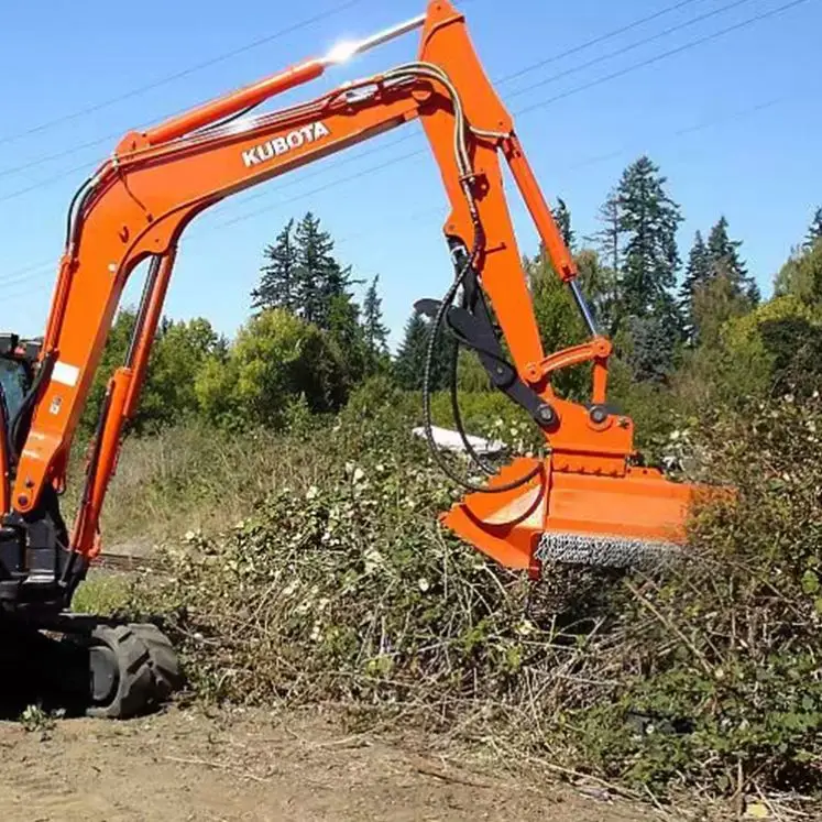 Cutter Brush Lawn Small Flail Mower Attachment For Mini Excavator