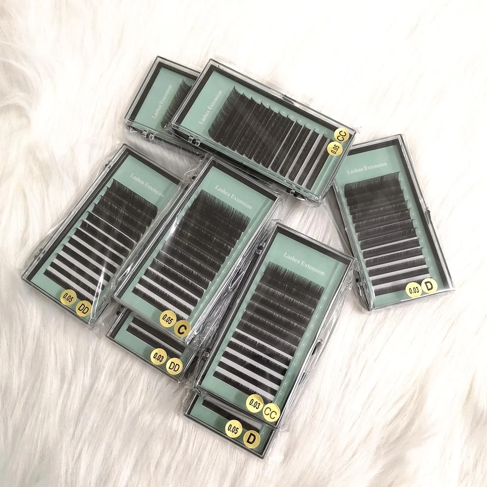 Natural False Eyelashes Cashmere Ellipse Flat Lash Own Brand Eyelash Extension Wholesale Price Eyelashes Extensions