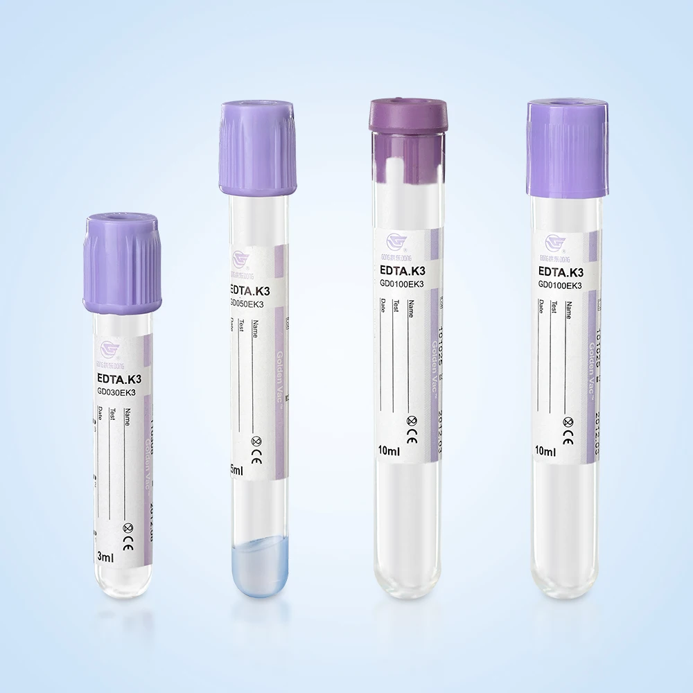 Purple glass k2 k3  blood collection tube ce approved edta container
