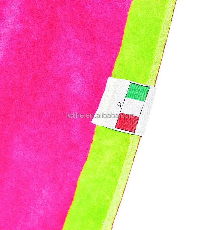 Wholesale 100% cotton terry custom pink pear pattern yarn dyed jacquard beach towel