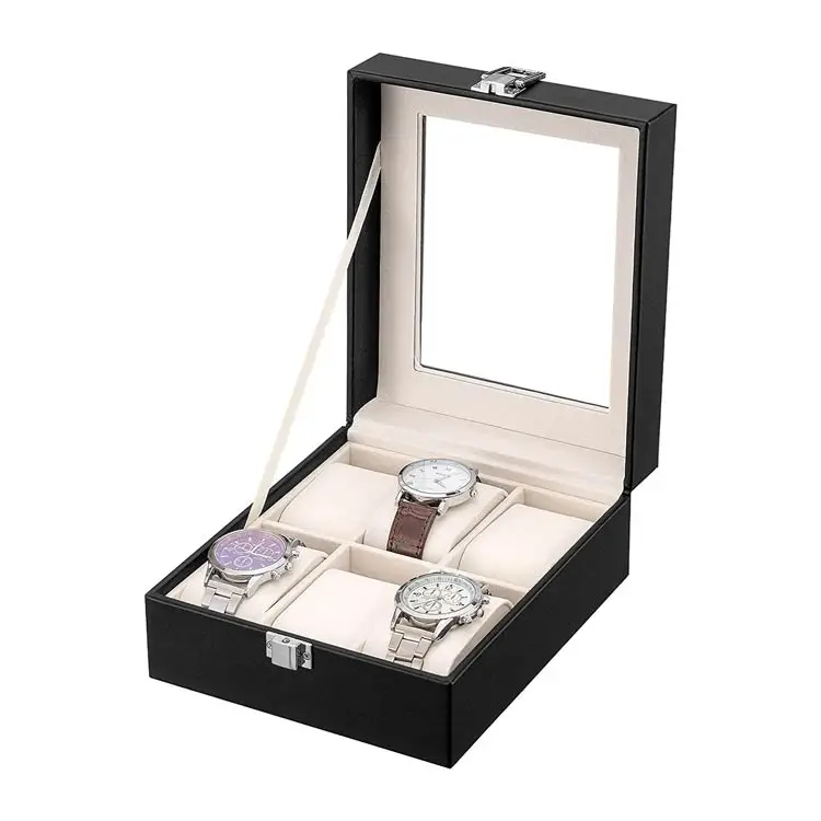 Luxury Custom Logo Storage Cases Watch Packing Box Display Wooden Veneer Gift Packaging Wood Classic Elegant Vintage Luxury DS