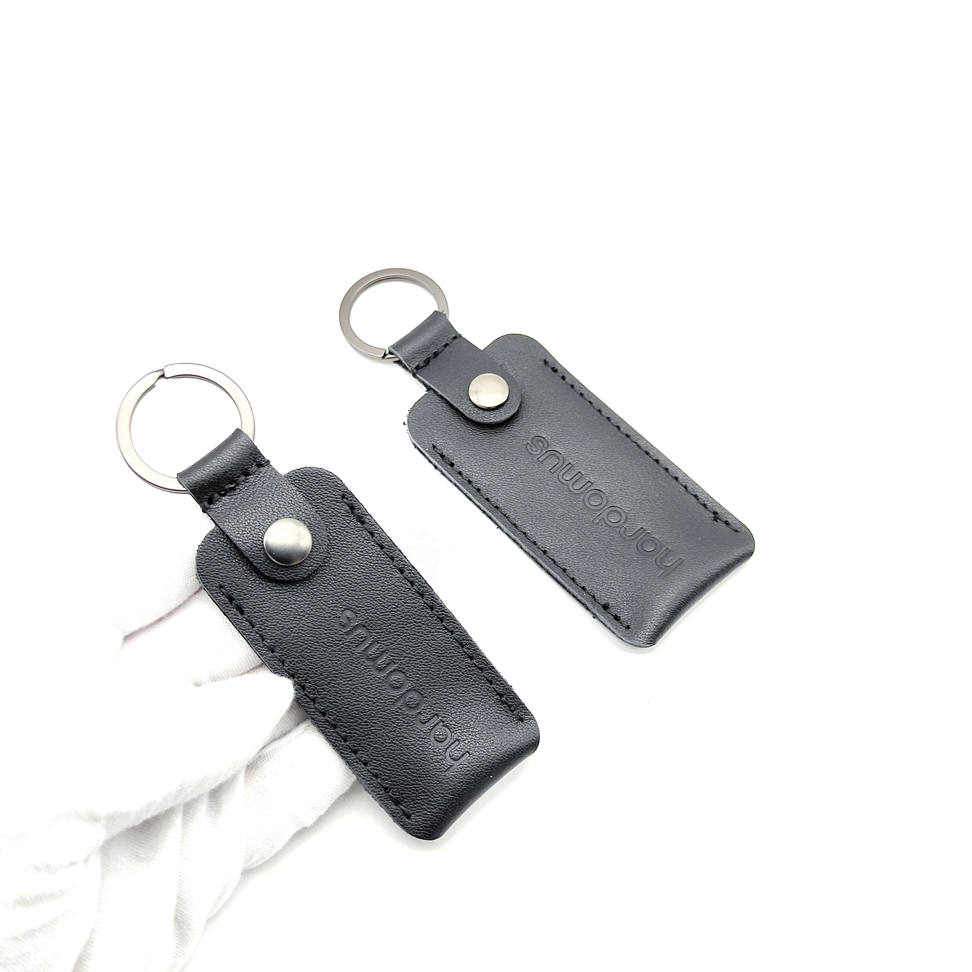 Personalized laser engraving logo sublimation blank real leather key chain holder ring custom luxury car USB leather keychain