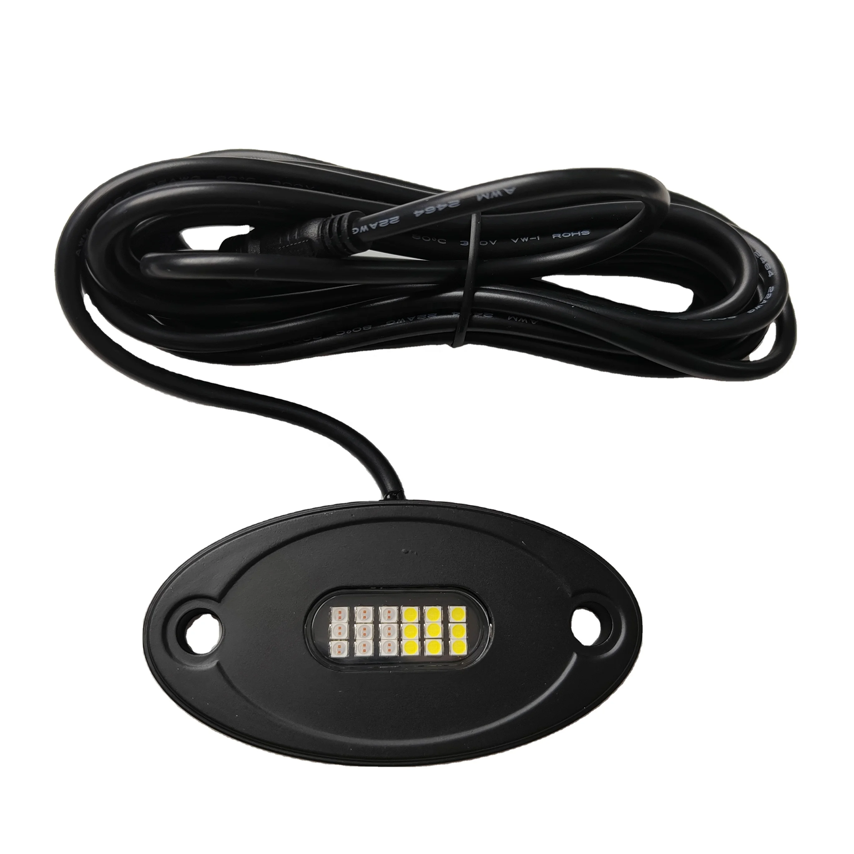 Kingshow Strobe LED Rock Lights New Arrival 18LED Amber&White Offroad Rock Light 18W Underglow Car ATV UTV Rocks