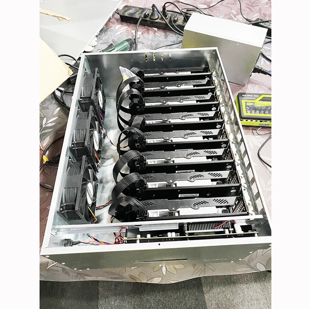  Графические карты rx580 8 Гб оборудование для майнинга 225mh/s-230mh/s eth miner 8gpu ГБ с блоком питания 2500