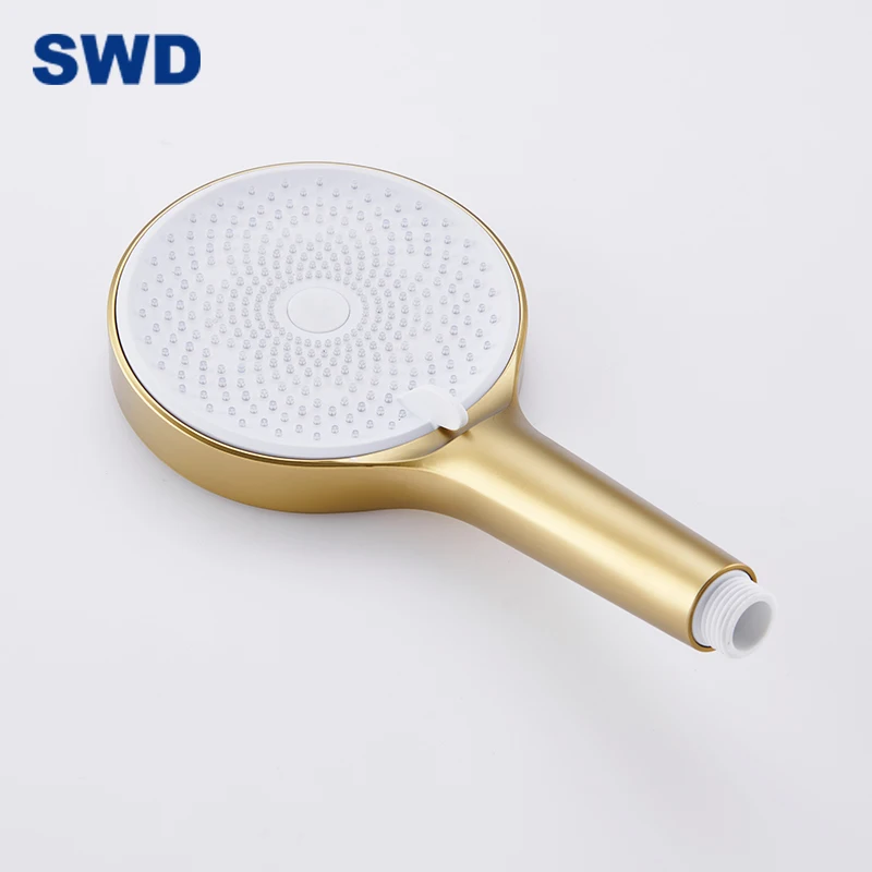 Rain Hot Cold Bathroom Brushed Gold Shower Mixer 3 Outlets Gold Bath Mixer Faucet Shower Head Faucet Set Rain