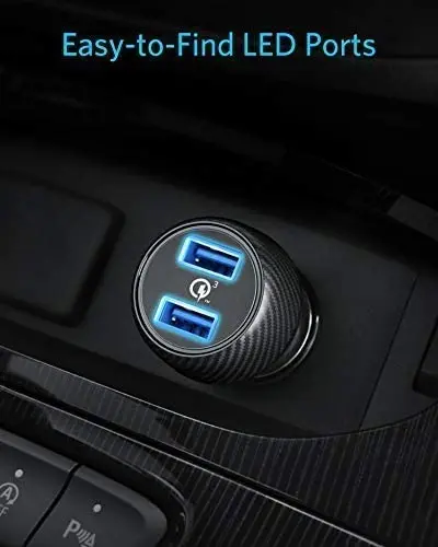 QC 3.0 and 5V 3.1A USB Fast Charging 2 Usb Port Quick Charger 3.0 USB Car Charger for Mobile Phone