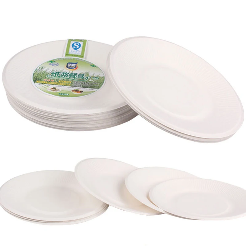 Customized Disposable Sugarcane Tableware Compostable Party Degradable Bagasse Paper Plate