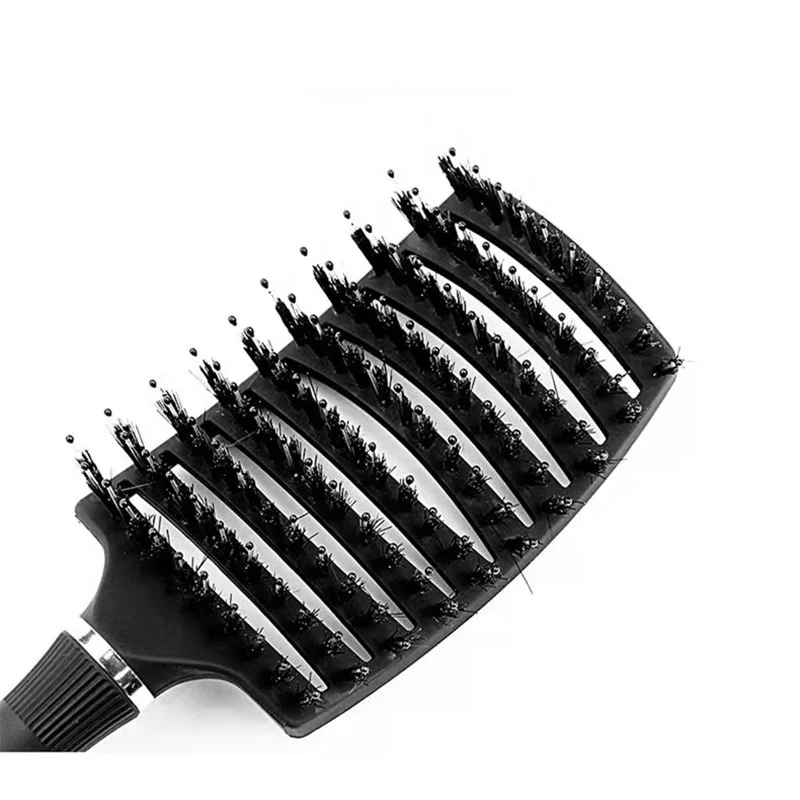 Professional  Salon boar bristles  Scalp Massage Combs Paddle wig Wet Hair Straighten brush Custom Extension Cushion Hair Brush