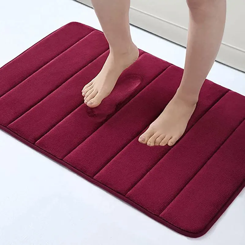 Flannel thickened sponge Coral Fleece non-slip floor rugs foot Carpets anti slip bathroom mat for Apartment Hotel