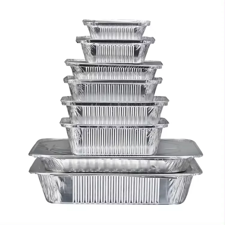 High-quality Aluminum Foil Containers with Different Kinds of Lids for Baking and Food Storing