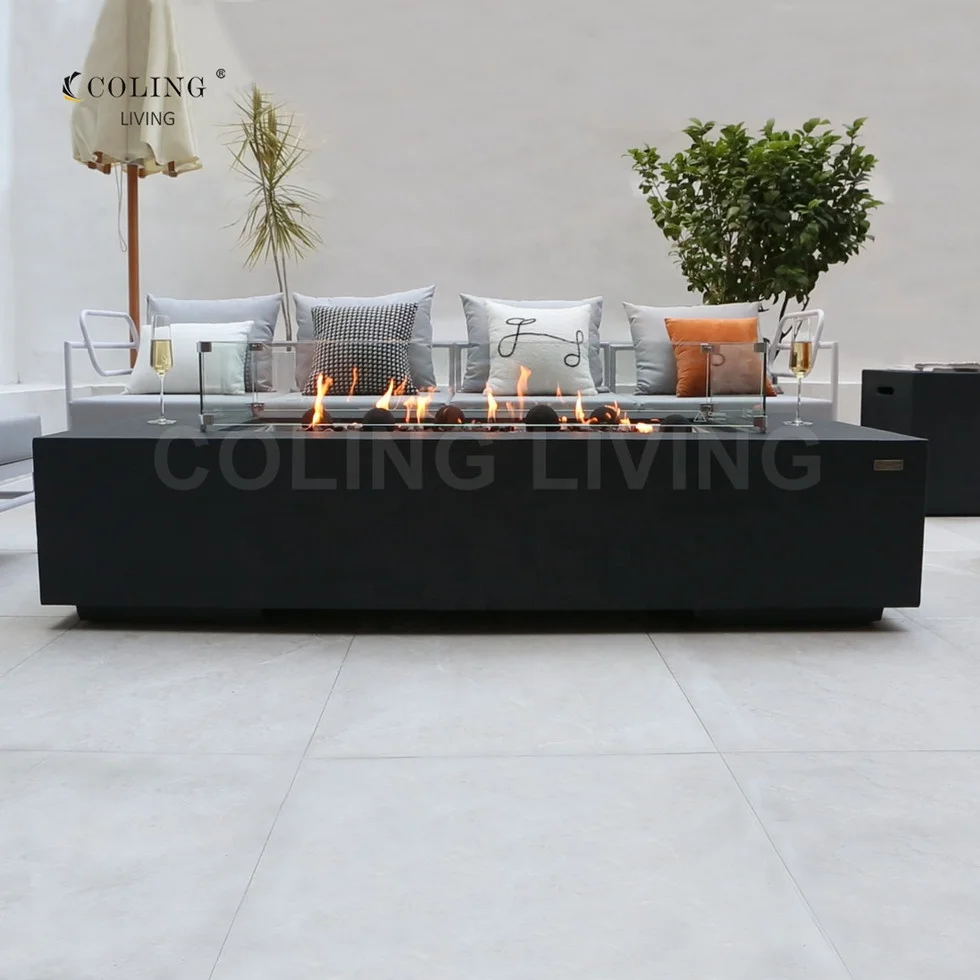 New P007-6 Premium firepit Natural linear gas fireplace for outdoor