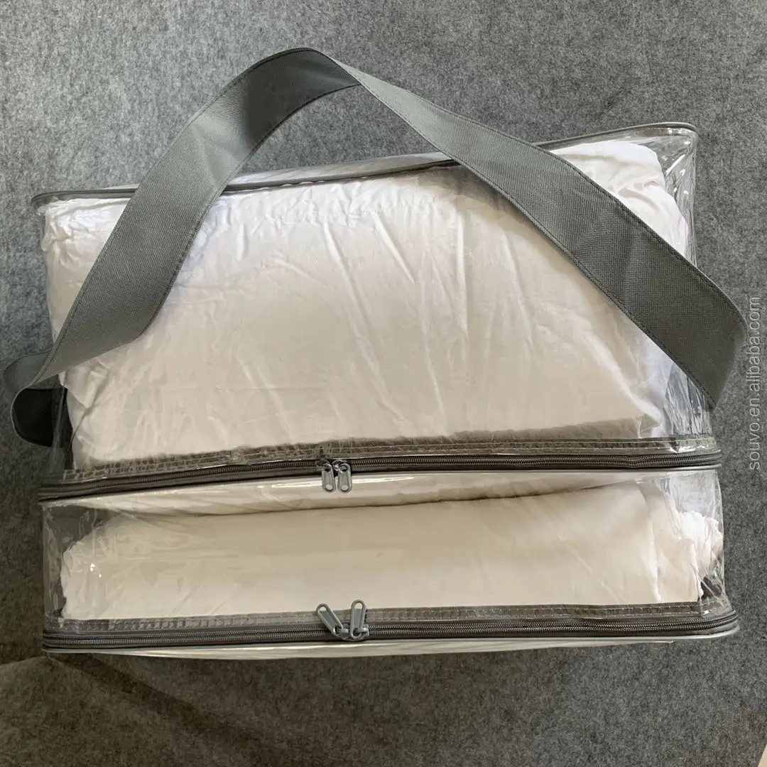 
high quality wholesale grey double layer pvc bag for bedding 