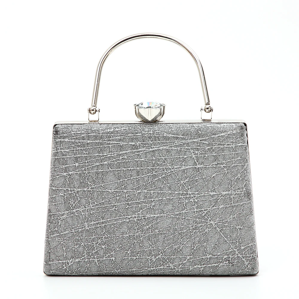 Модная дизайнерская вечерняя сумочка ручной работы блестящий клатч из искусственной кожи с металлической ручкой для свадьбы банкета вечеринки выпускного вместительные сумки