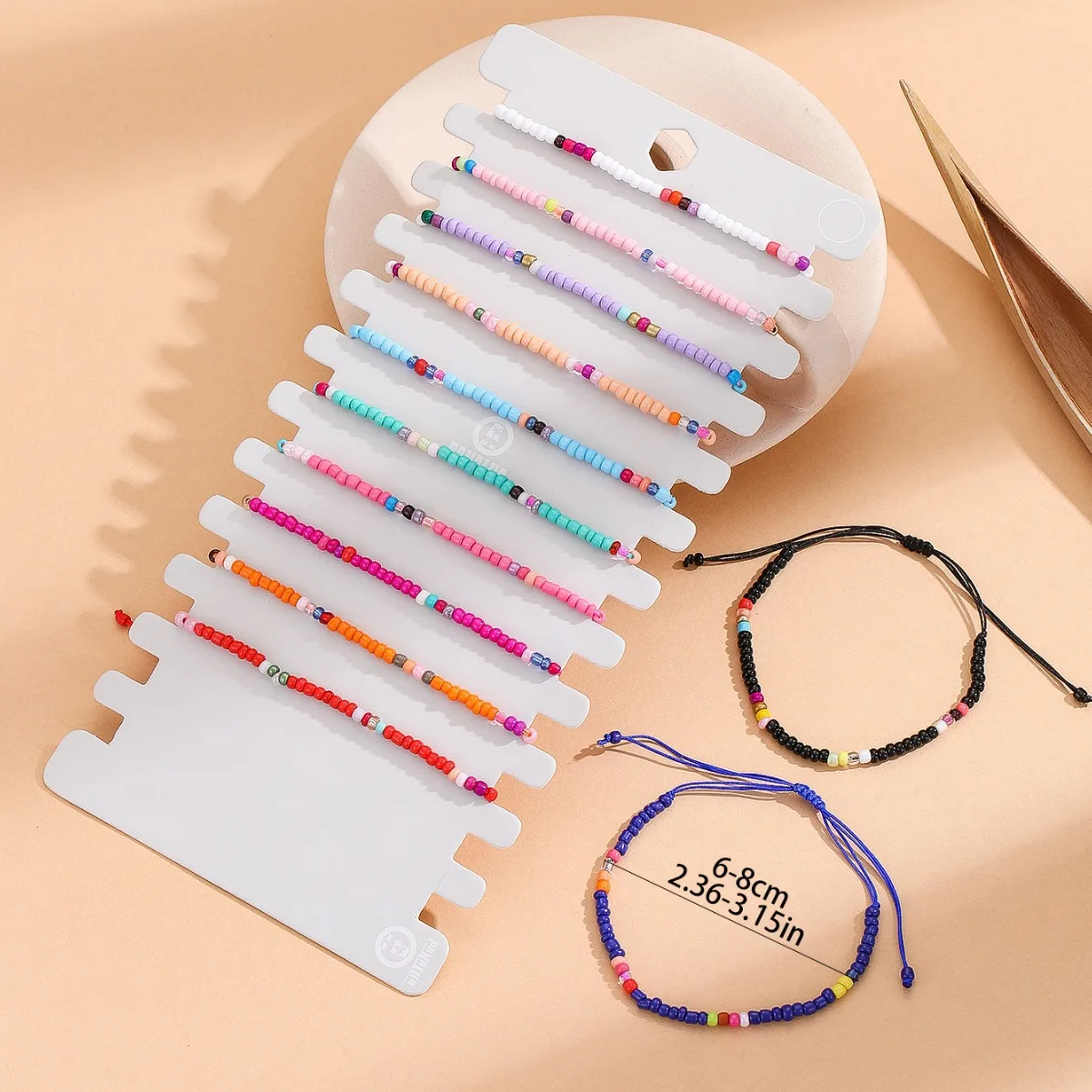 Factory Price Seed Bead clay Flower Bracelet Cute Fruit Beads Gold Heart Seed Bead women Bracelet set