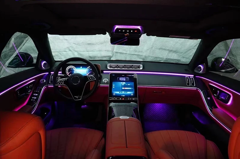 64 цвета светодиодный окружающий свет для Mercedes Benz new S-class W223 2021