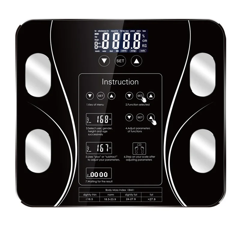 Умные весы хорошего качества электронные с ИМТ цифровые умные