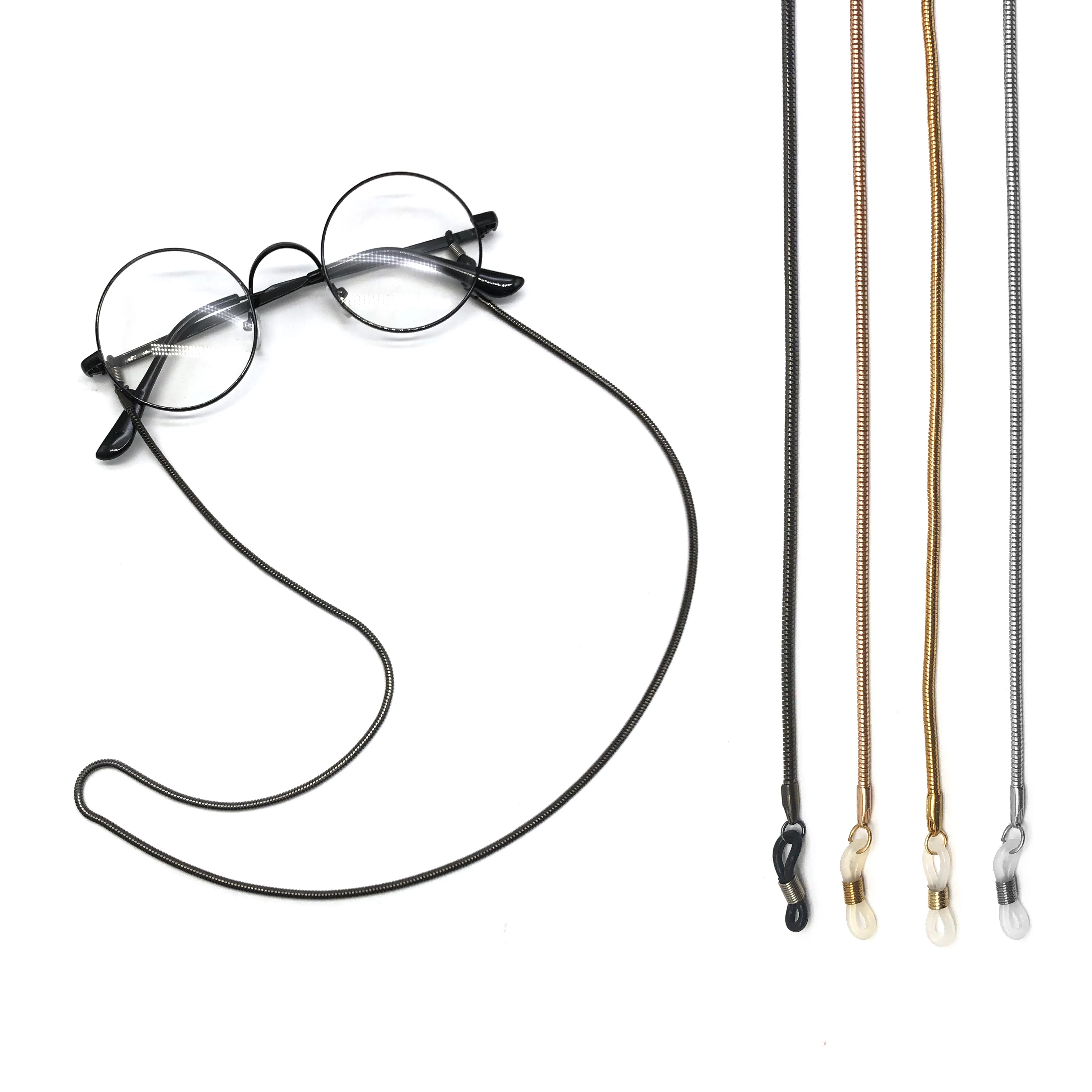 Flat Snake Chain Anti slip Metal Mask Eyewear Sunglasses Chain Gold Neck Straps Optical Chain Reading Eyeglass Strap