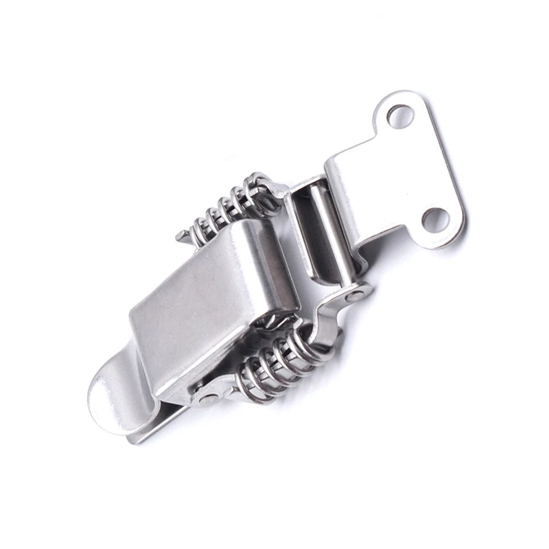 Stainless Steel Hardware Equipment Thickened Hasp Catch Lock Double Spring Sealing Box Hardware Buckle Lock