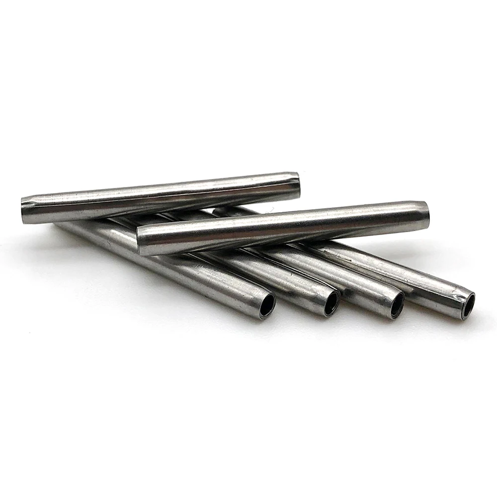 Factory customized good quality spring tension long pin stainless spiral roll pins