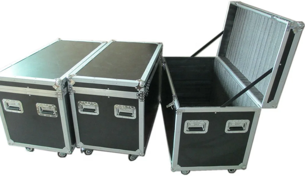 Aluminum Flight Case For Fair Production Display And Transport With Wheels And Butterfly Locs