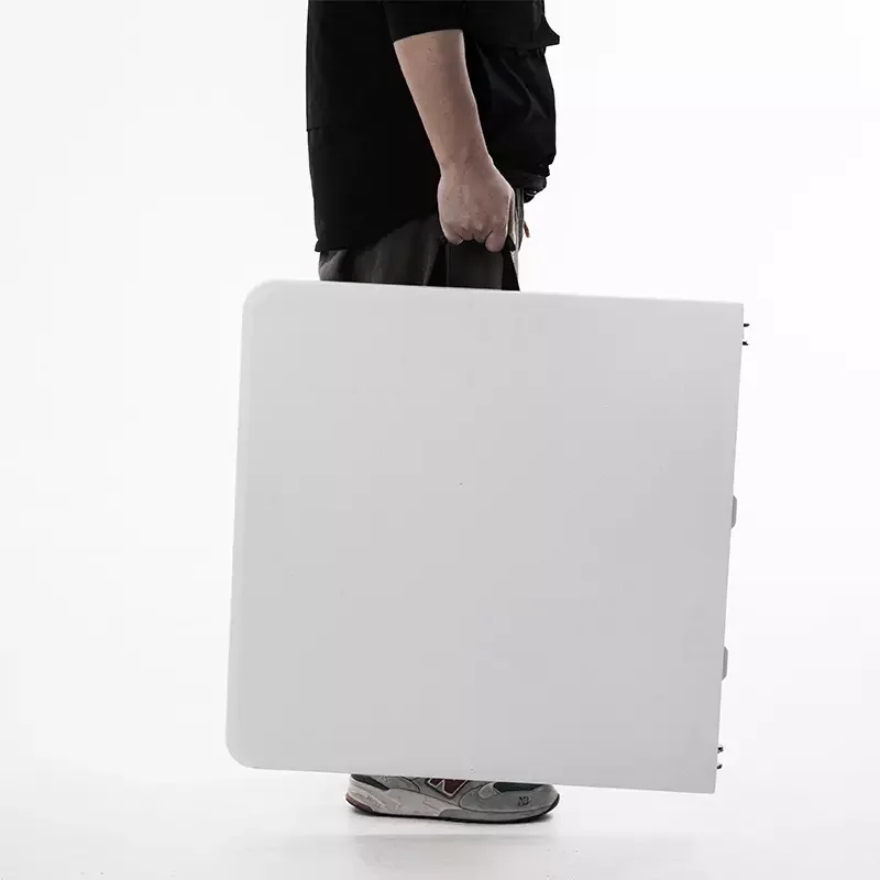 Park table set 1.8m plastic folding table and chairs/garden used camping picnic table chairs/cheap white portable folding table