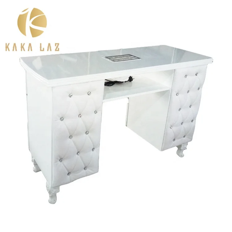 wood top manicure table nail table with exhaust fan