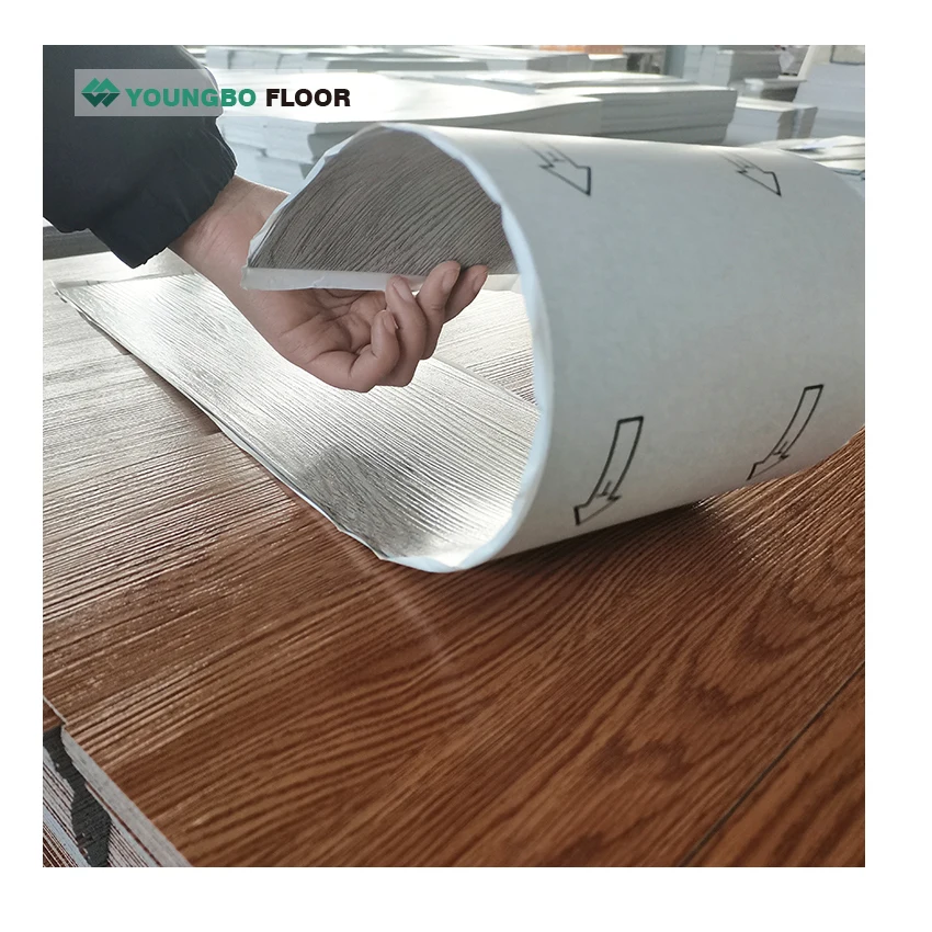 Youngbo Wood  Marble Like Home Decor LVT Flooring Peel and Stick Plank Tiles Vinyl Floor with Glue