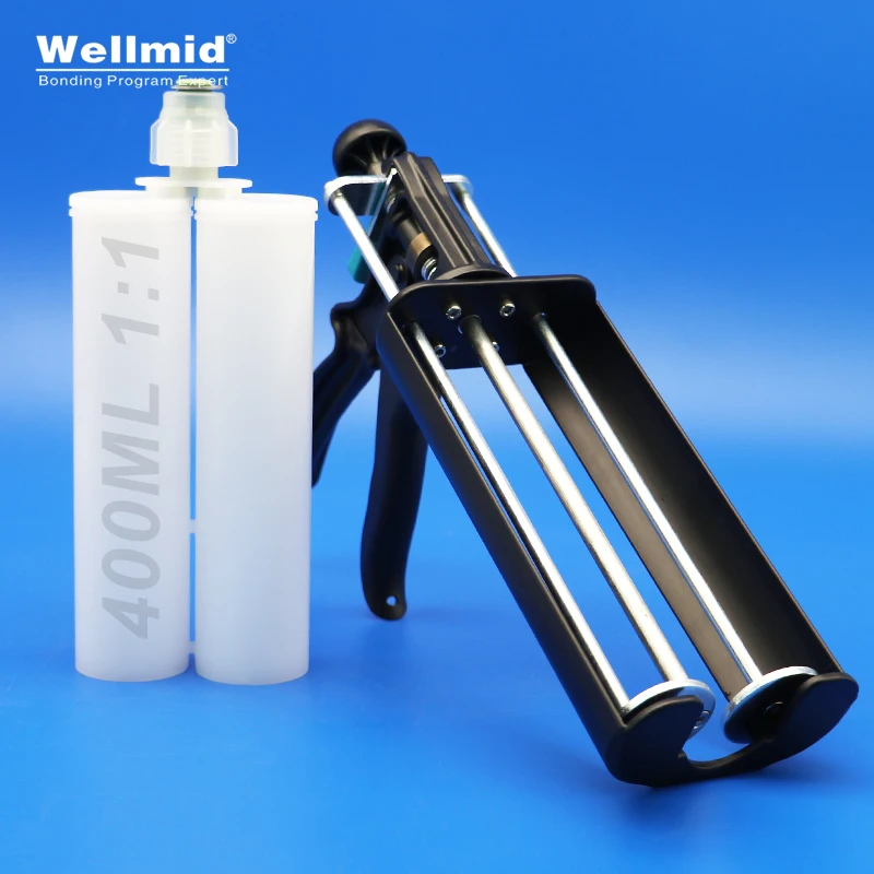400ML 1:1 Epoxy Adhesives Dispensing Gun 2K Kit Portable Double Tube Mixing Dispenser Loctite ARALDITE 3M Cartridge AB Glue Gun