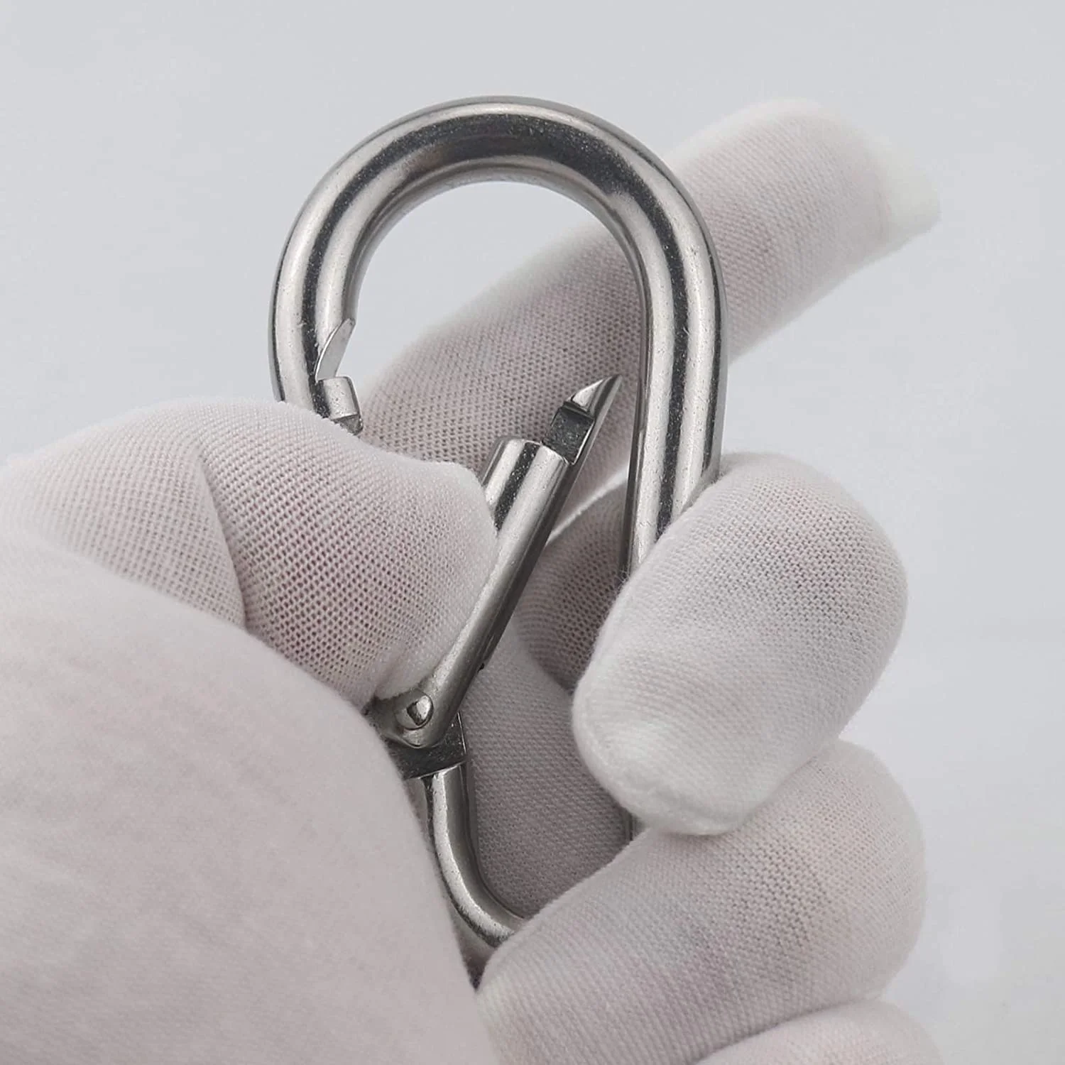 Wholesale DIN5299C Snap Hook Metal Stainless Steel 20mm 25mm 28mm Safety Climbing Carabiner Spring Snap Hook For Bag Backpack