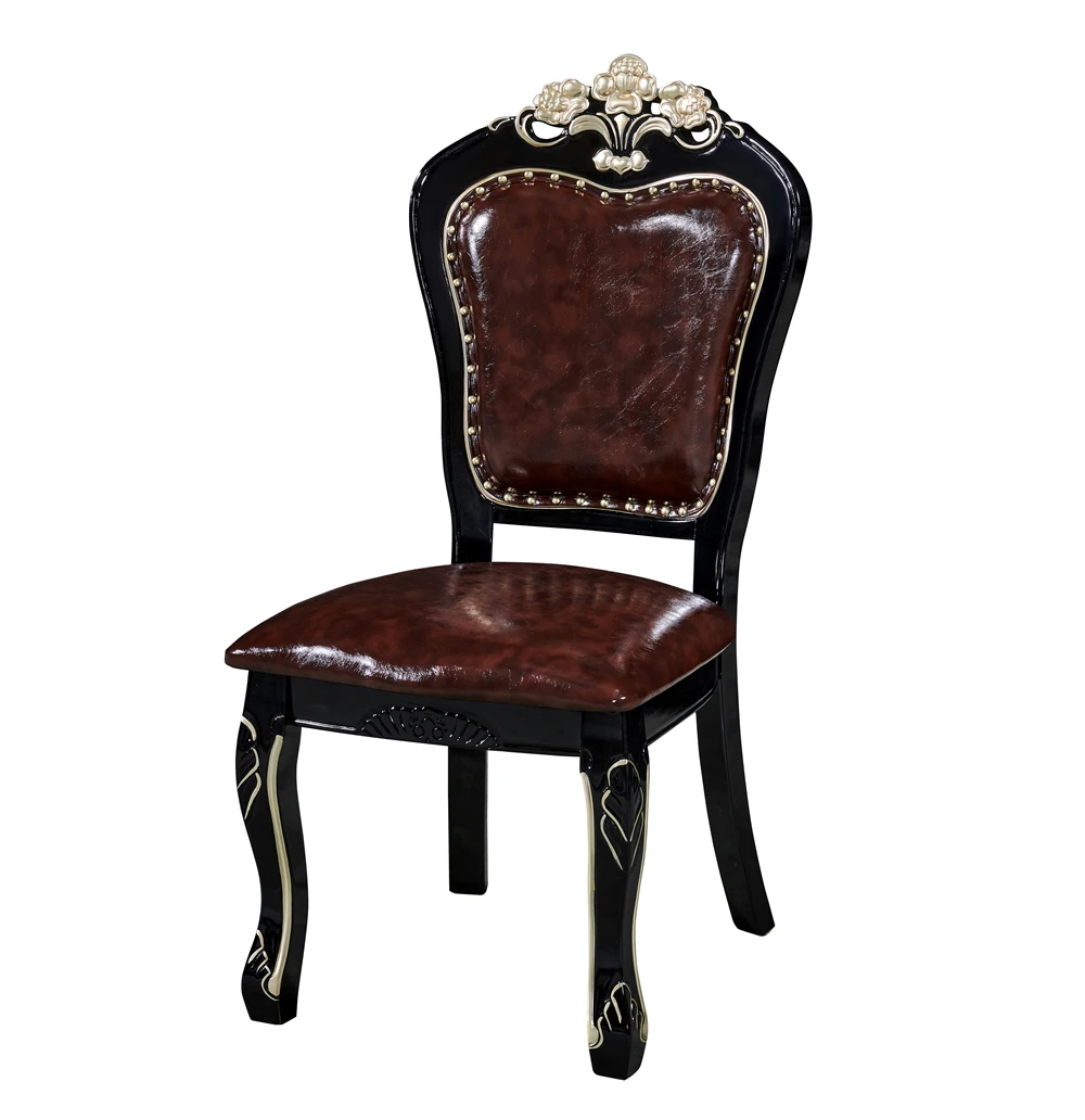 Sale furniture luxury antique dining leather teak wood carving used restaurant wood chairs