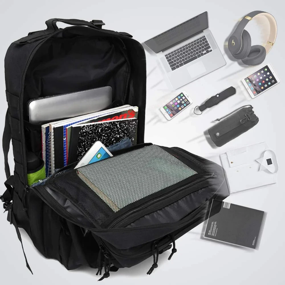 JSH Hot Sale 45L Tactical Travel Gym Backpacks Laser Cut for Outdoors Camping Hiking Traveling