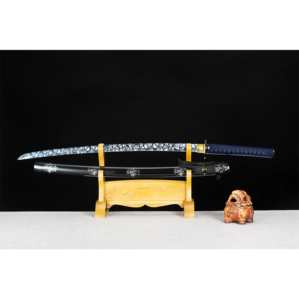 Hot Selling Black Wood Swords Handmade Bamboo Toy Swords Japanese Style for Kids