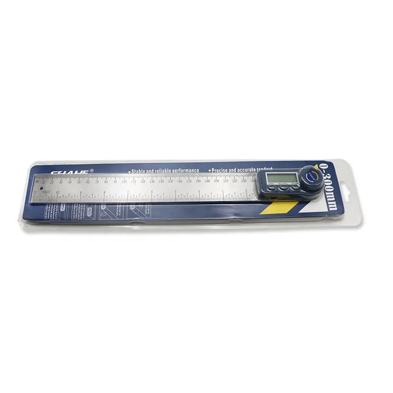 12' 0-300 mm Stainless Steel digital angle finder Digital Angle Ruler 2-in-1 electronic protractor
